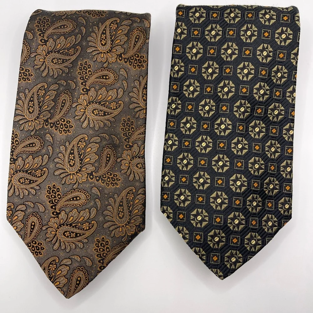 Robert Talbott Best Of Class Paisley and Geometric Patterned Ties 100% Silk